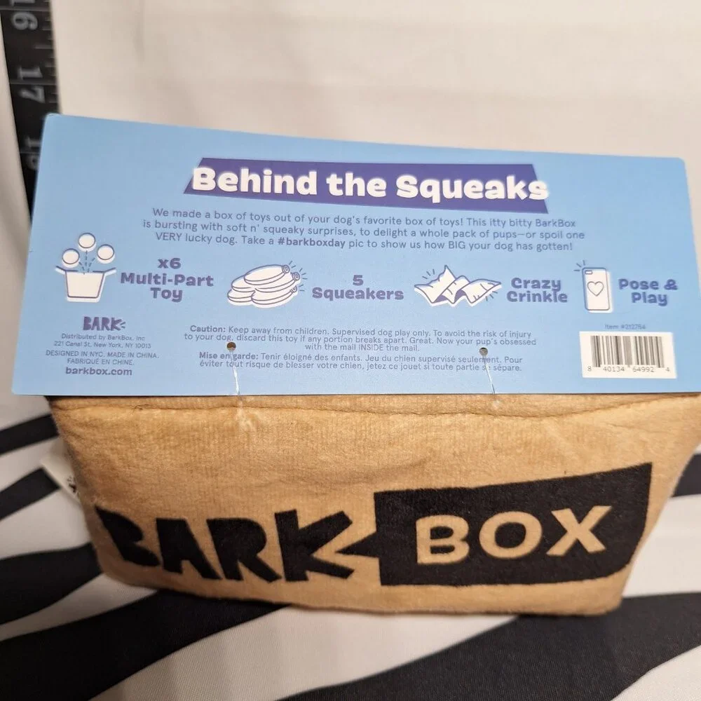 NWT Bark Funsize BarkBox Dog Toy XS-S